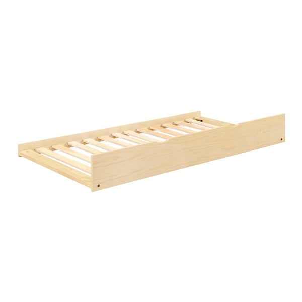 English Elm Modern Twin Platform Bed with Bookcase Headboard in Warm Natural Pine Wood Finish B011S02422