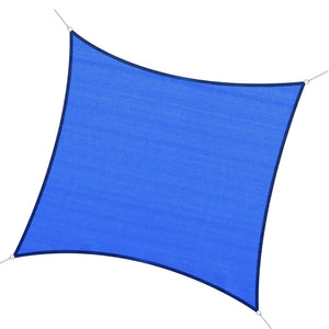 English Elm Outsunny 24' X 24' Uv-Blocking Sun Shade Sail Canopy For Patios, Decks, Gardens, And Pools, Blue W2225P174221-GIGA
