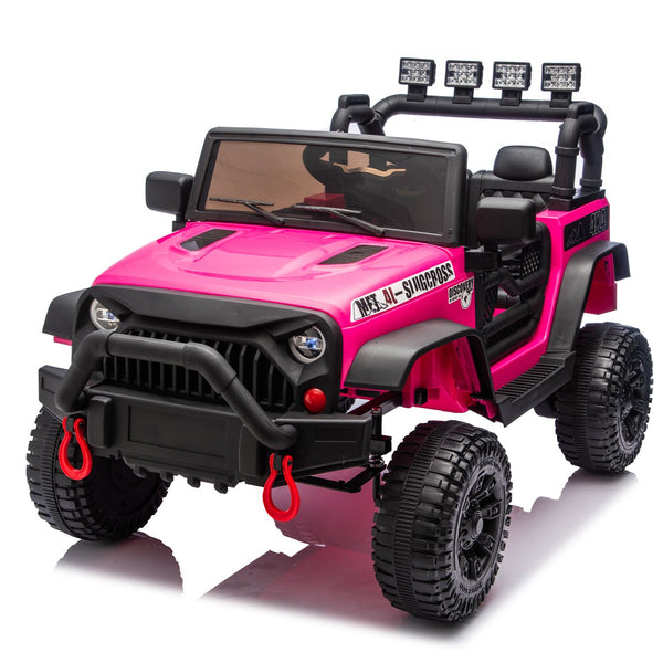 English Elm 24v Kids Electric Ride on Car with Parental Remote Dual Motor Four Wheel Suspension W1578P356392