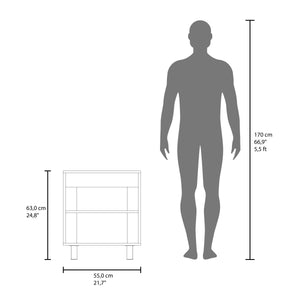 English Elm Marlo Freestanding Under Sink Cabinet Flat Panel Doors Plumbing Cutout Bathroom Storage B070P368091