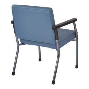 OSP Home Furnishings Bariatric Guest Chair with Reinforced Metal Frame and Pu Arm Pads for Medical Waiting Rooms BC9601-R105