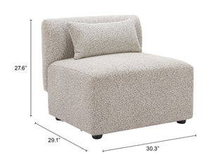 Zuo Modern Simu Corner Chair - Chic Modern Design With High-quality Materials For Stylish Home Decor Solutions Gray 100% Polyester,Elm Wood 110432-zuo-modern