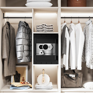 English Elm Three-Lock Large Steel Digital Safe With Biometric Access, Emergency Options & Robust Security Features W396P307320-GIGA