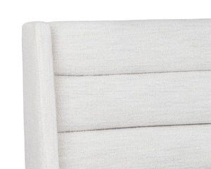 Sunpan EMMIT Bed - Queen - Merino Pearl Upholstered Frame with Modern Tufting & Durable Performance Fabric 110148V