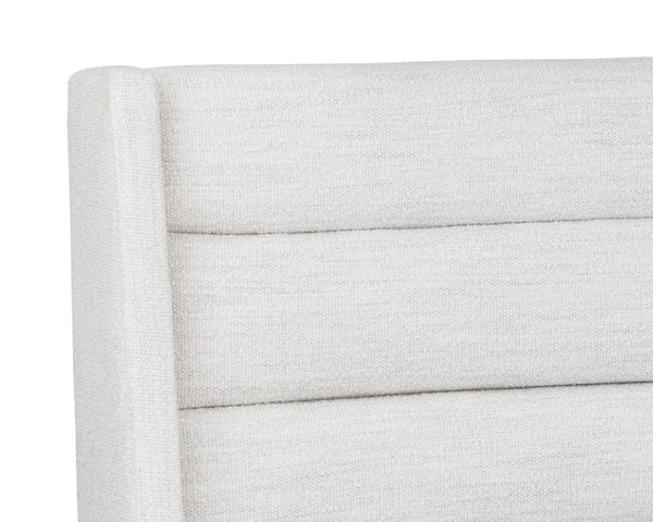 Sunpan EMMIT Bed - Queen - Merino Pearl Upholstered Frame with Modern Tufting & Durable Performance Fabric 110148V