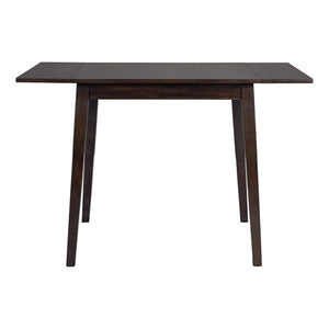 English Elm 3 Piece Kitchen Dining Set with Space-Saving Drop Leaf Table and Upholstered Ergonomic Chairs for Small Spaces Espresso N752S000617P