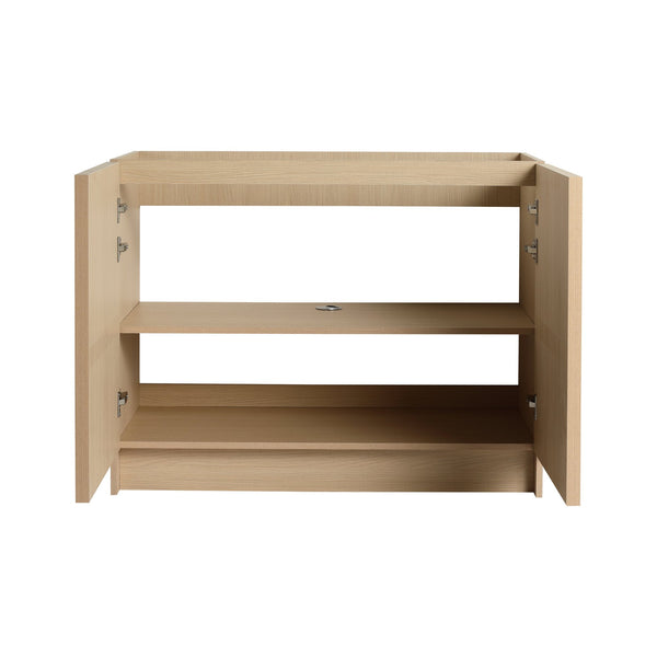 English Elm 42" Freestanding Bathroom Vanity Plywood Build Soft-close Doors Dune Oak Finish W999P392896