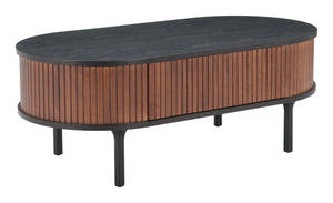 Koriana Coffee Table Black & Walnut 110298 Zuo Modern