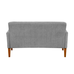 English Elm Modern Loveseat with Chenille Upholstery and Pocket Coil Seating, Solid Wood Legs, Removable Covers for Easy Care Gray 55.5 L x 29.25 W x 17.5 H B011P308546
