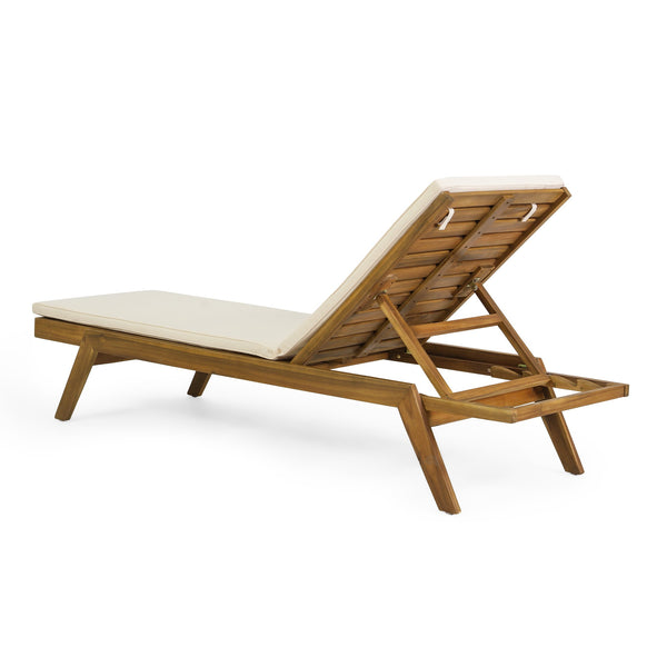 English Elm Christopher Knight Home® - Caily Chaise Lounge Set - Stylish Acacia Wood, Adjustable Backrests, Water-Resistant Cushions, Durable! 71346.00CRM