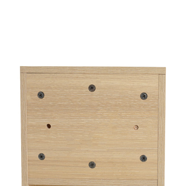 English Elm 12 Rustic Plywood Wall Shelf with Two Open Compartments, Water-Resistant Melamine, Easy Clean Design Ameican White Oak W999P317924