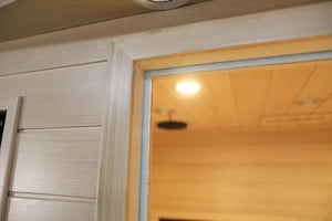 English Elm Low Emf Three-Person Far Infrared Sauna Room With Bluetooth, Mood Lights & Safety Features For Home Spa W1149P369614