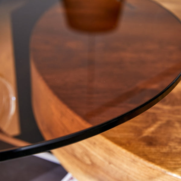 English Elm The Two Tier Detachable Mdf Coffee Table for Flexible Modern Living Room Style W1151P184838