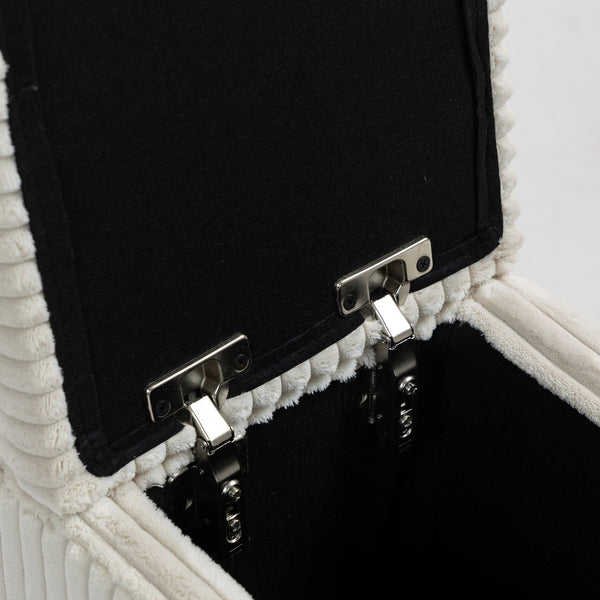 English Elm Modular Sofa Coffee Table With Storage, Usb Ports & Cupholders - Stylish Beige For Small Spaces W3098P257004