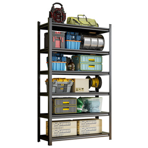 English Elm Garage Six Tier Steel Shelving Unit Adjustable Heavy Duty Freestanding Storage Rack W1831P366862