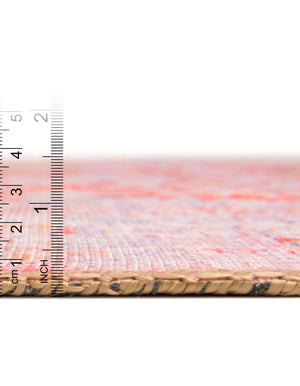 Unique Loom Timeless Thaddeus Machine Made Overdyed Rug Rust Red, Ivory/Violet/Orange 7' 7" x 10' 6"