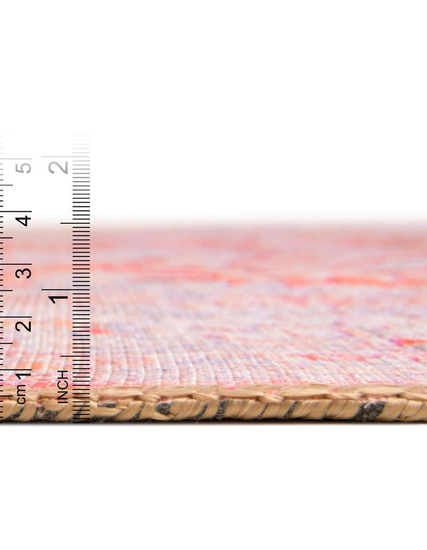 Unique Loom Timeless Thaddeus Machine Made Overdyed Rug Rust Red, Ivory/Violet/Orange 7' 7" x 10' 6"