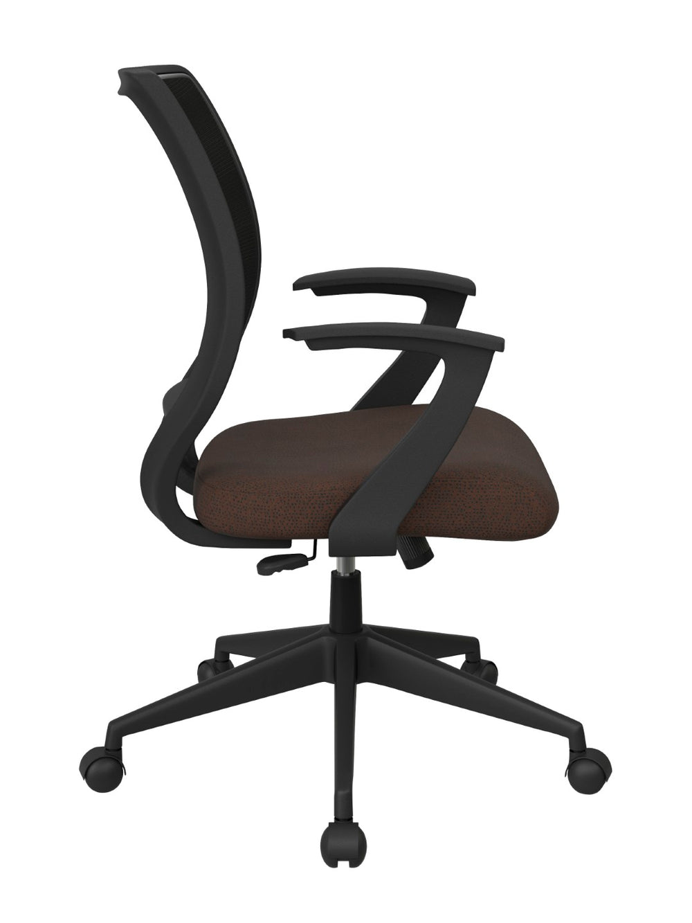 OSP Home Furnishings Screen Back Ergonomic Mesh Task Chair with Lumbar Support and T Arms for Home Office Cocoa EM51022N-K011
