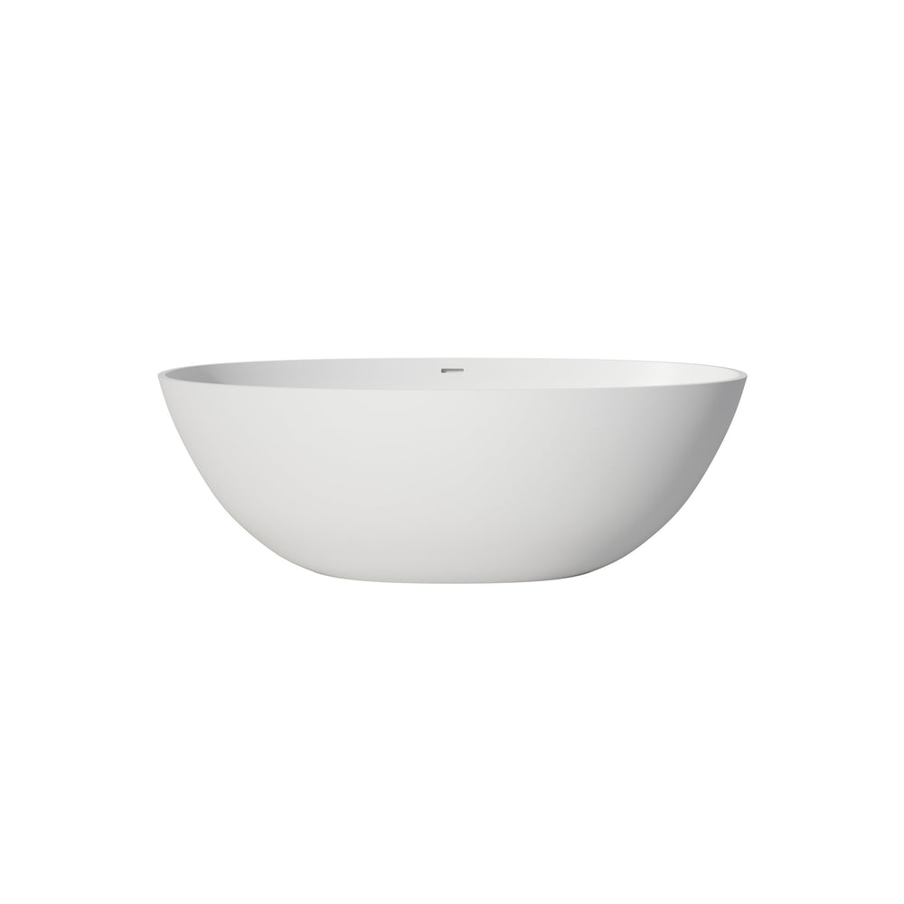 English Elm 65" Stone Resin Deep Soak Freestanding Tub Matte Finish Spa Bathroom Retreat T3785P353955