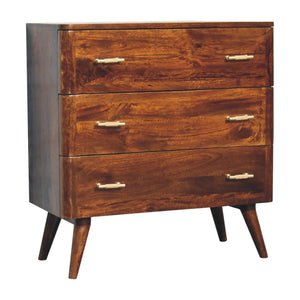 English Elm Solid Wood Chestnut T-Bar Chest