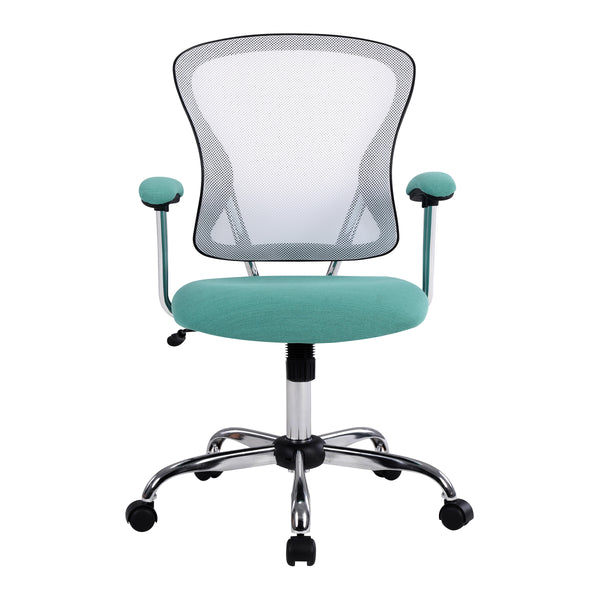 OSP Home Furnishings Gianna Task Chair White/Linen Turquoise