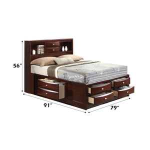 English Elm Ireland Espresso Finish Platform Bed With Ample Storage For Organized, Stylish Bedrooms B2726S00393