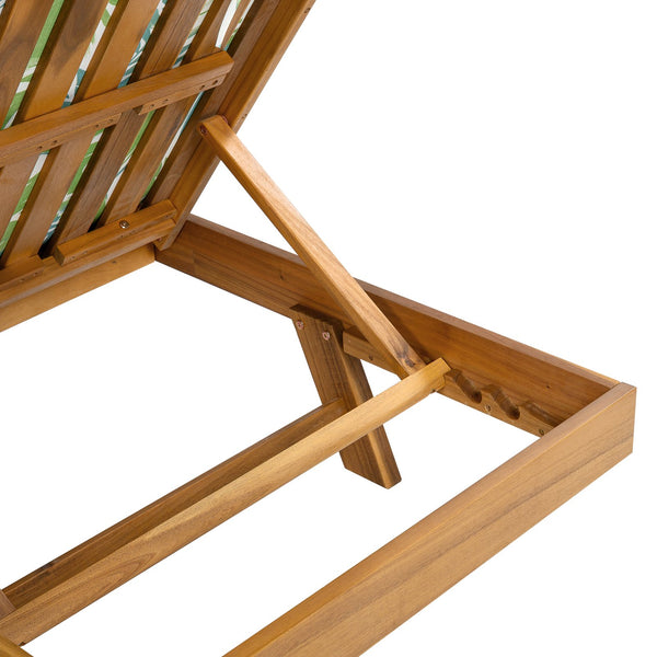English Elm Christopher Knight Home® - Lounge Chaise Set - Acacia Wood With Water-Resistant Cushions, 4-Position Recline & Stylish Design N770P253442T_N770P253018L