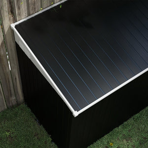 English Elm Outsunny 4' X 6' Lean-To Metal Storage Shed With Lockable Door & Vents For Secure Outdoor Organization W2225P174116-GIGA