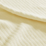 Madison Park Liquid Cotton Casual Blanket BL51N-0733 Ivory