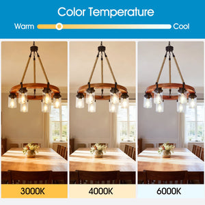 English Elm 23.62 Inch Wagon Wheel Chandelier Wood Metal Frame Seeded Glass Farmhouse Dining W5008P390657