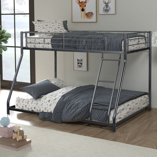 English Elm Twin Arch Slat Bunk Bed with Patented Insert & Lock Joint System — Sturdy Transitional Style, Space-Saving Design Black 14 L x 77 W x 8 H B2741P347852
