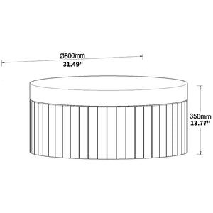 English Elm Round Wood Grain Coffee Table with Rotating Top and Hidden Storage for Modern Living Black W2085P399018