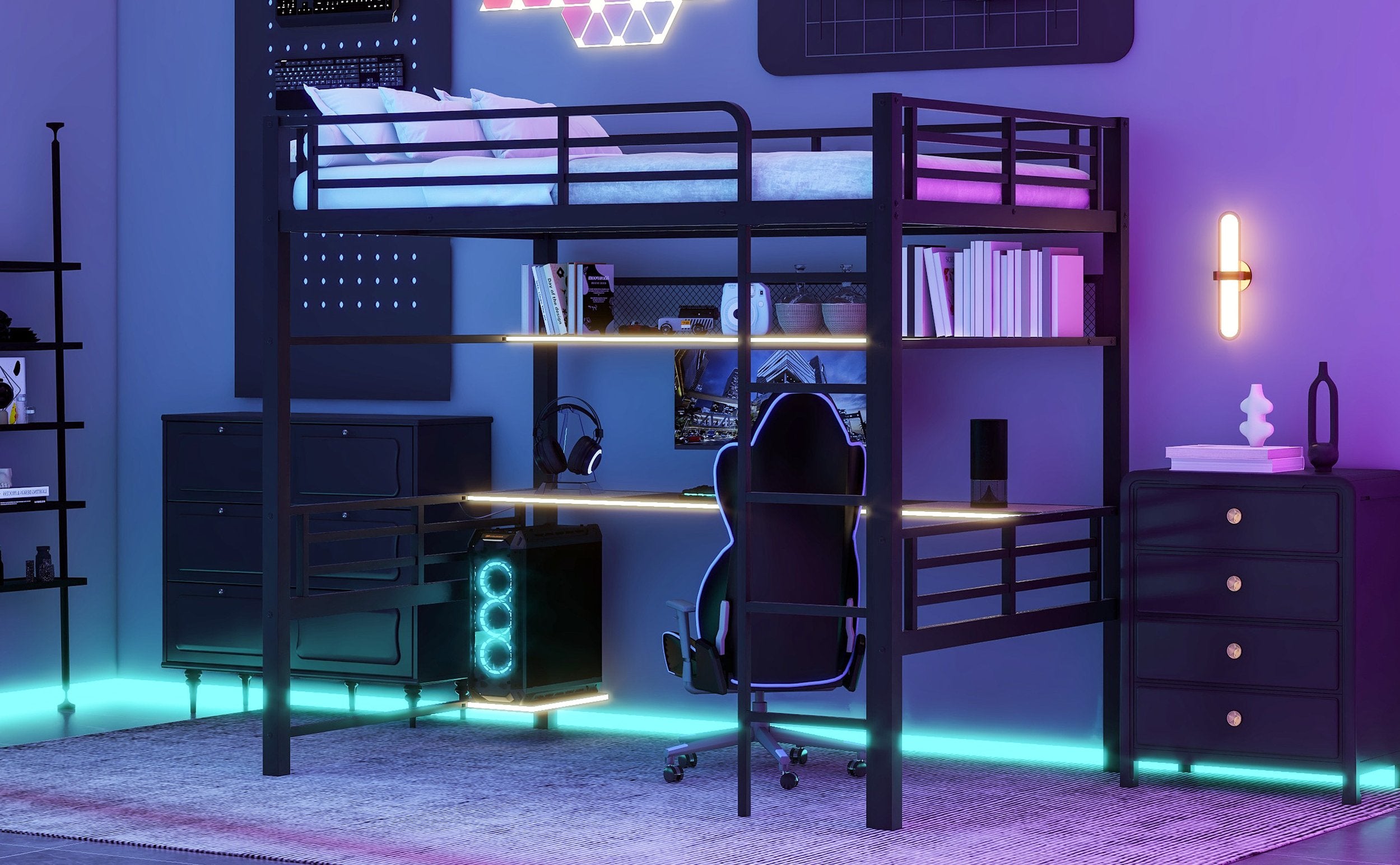 English Elm Loft Bed Frame - Thumbnail 3