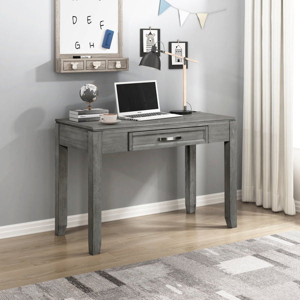 English Elm Gray Garretson Writing Desk with Drawer, 42"x20" Okume Veneer Rustic-Transitional Accent Desk B011P379749