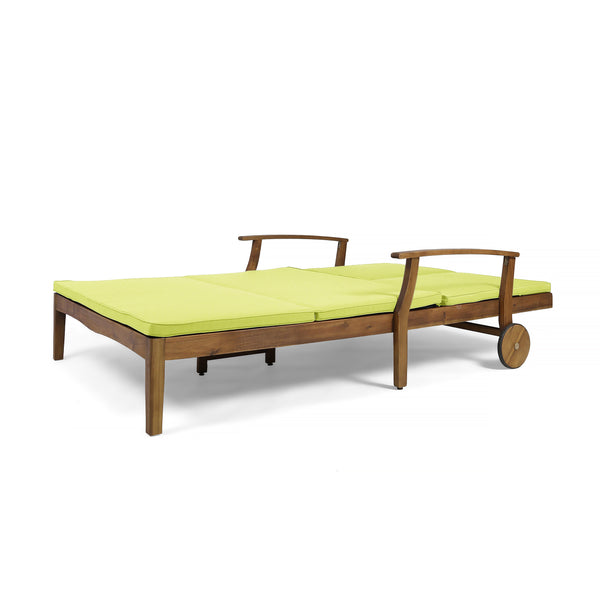 English Elm Christopher Knight Home® - Perla Double Chaise Lounge - Elegant Outdoor Seating With Water-Resistant Cushions For Two 63357.00GRN