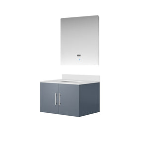 English Elm Dark Grey Bath Vanity 30 in. W x 22 in. D with Cultured Marble Top, Soft-Close, LED Mirror, Storage Durable B2731S00750