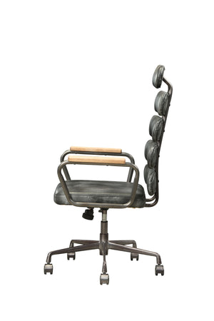 English Elm Calan High Back Executive Office Chair Tufted Top Grain Leather Vintage Swivel B2726P419519