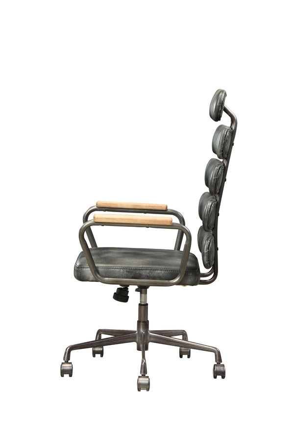 English Elm Calan High Back Executive Office Chair Tufted Top Grain Leather Vintage Swivel B2726P419519