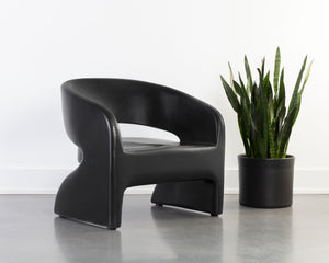 Sunpan Cura Lounge Chair – Stunning Concrete Design with Architecturally Inspired Curves for Indoors & Outdoors