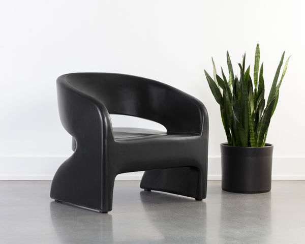 Sunpan Cura Lounge Chair – Stunning Concrete Design with Architecturally Inspired Curves for Indoors & Outdoors