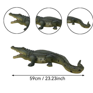 English Elm 23" Resin Crocodile Garden Statue Weatherproof Wildlife Sculpture for Pond and Patio W5709P462880