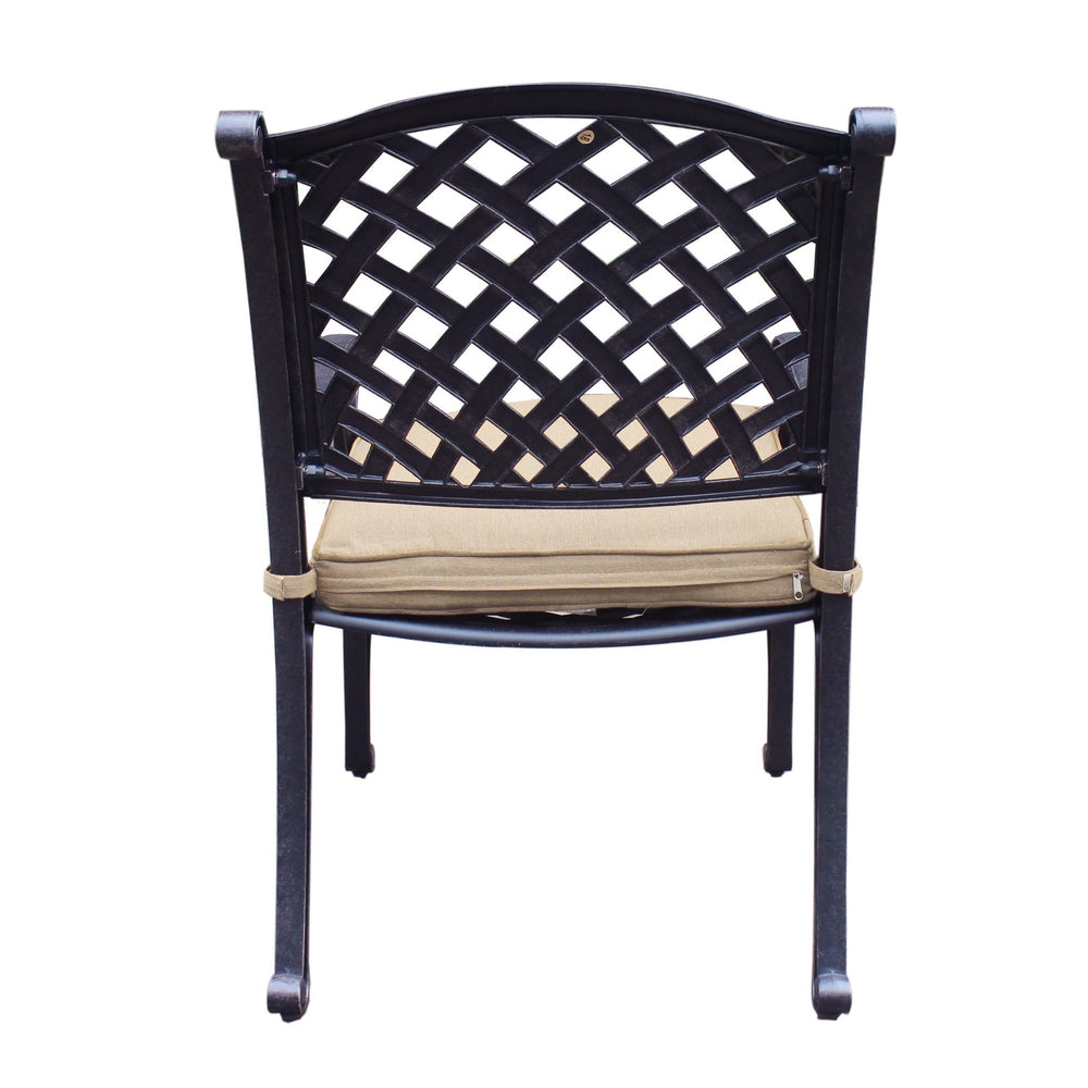 English Elm Cast Aluminum Arm Chair With Weather-Resistant Cushion For Elegant Indoor/Outdoor Dining Comfort B010P278351