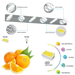 English Elm 45" Modern 6-Light Led Vanity Light – Sleek Chrome Fixture For Bright, Elegant Bathroom Illumination W2312P374892