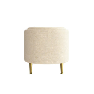 English Elm Modern Boucle Tufted Storage Ottoman Bench with Gold Legs for Bedroom or Entryway Beige N719P305628A