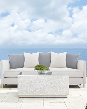 Bernhardt Bernhardt Tenerife Square Coco Twig Outdoor Cocktail Table With Tempered Glass — Weather-Resistant Style K1400