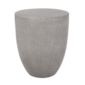 English Elm Outdoor Lightweight Concrete Cylinder Side Table for Patio Pool Deck or Balcony 73445.00