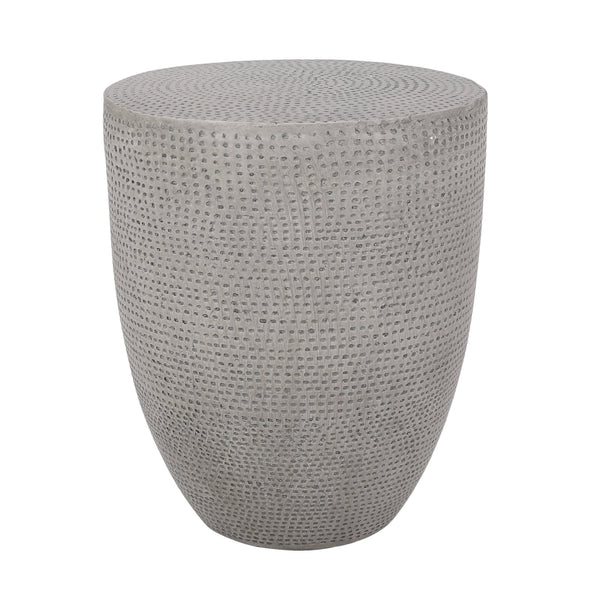 English Elm Outdoor Lightweight Concrete Cylinder Side Table for Patio Pool Deck or Balcony 73445.00
