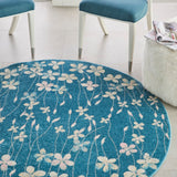 Nourison Tranquil TRA04 Machine Made Power-loomed No Border Indoor Only Contemporary  Rug Turquoise, Turquoise Blue 100% Polypropylene 99446485007