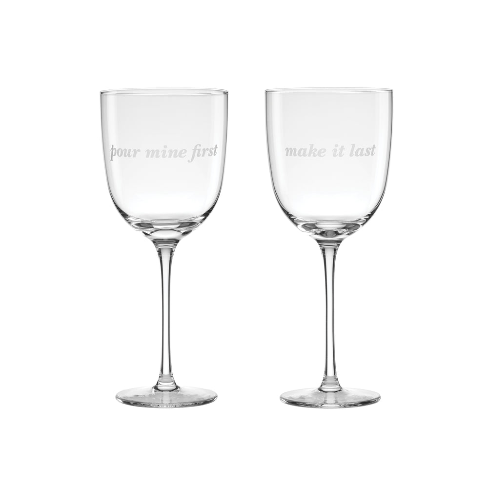 Lenox Kate Spade Pour Mine & Make It Last Wine Glasses, Set of 2 Clear, NO COLOR GLASS,CRYSTAL 897457