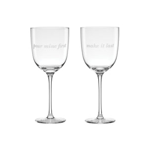 Lenox Kate Spade Pour Mine & Make It Last Wine Glasses, Set of 2 Clear, NO COLOR GLASS,CRYSTAL 897457